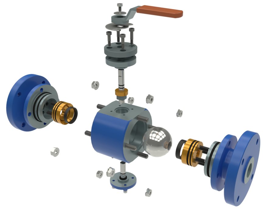 Ball Valve Explpded View Image