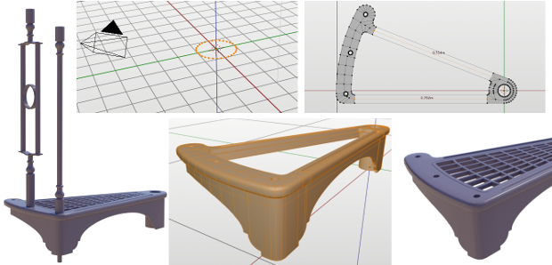 Spiral Staircase Components Modelling
